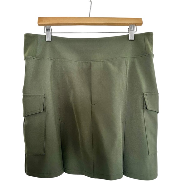 Athleta Endless High Rise Cargo Skort Aspen Olive Green Activewear Skirt Size 14 - Picture 7 of 11